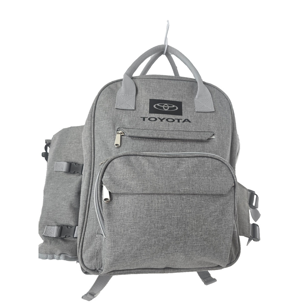 Picnic & Wine/Cheese Backpack Set for 4, Insulated Area and Wine Cooler, Blanket